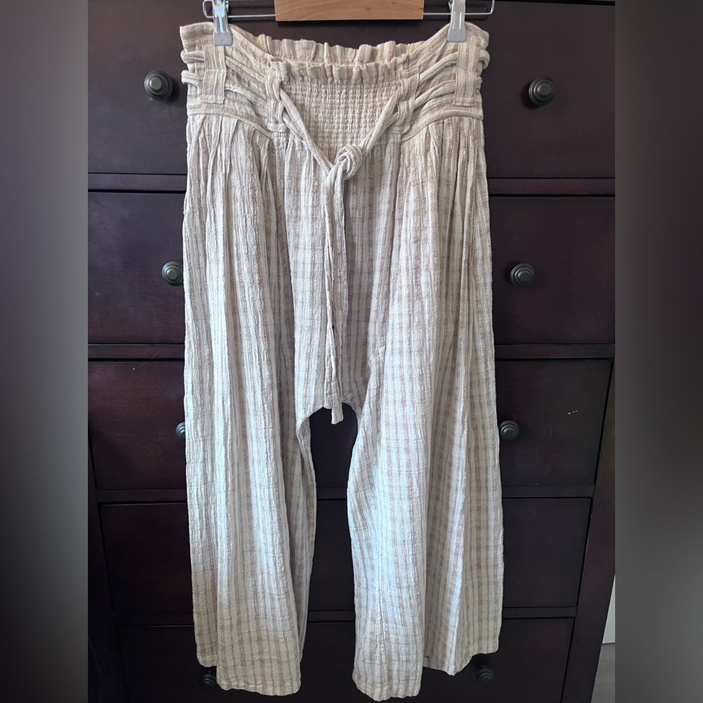 Free People Relaxed Linen Cotton Pants Size Small